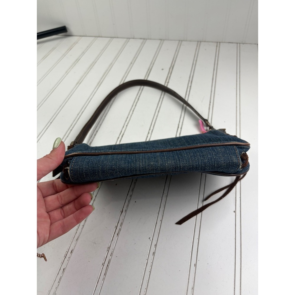 Guess Vintage Y2K 2000s Studded Denim Small Western Boho Shoulder Bag Purse - Picture 2 of 10